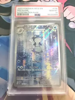 PSA 10 GEM MINT Poliwhirl 176/165 Pokemon 151 Illustration Rare Holo - Image 1