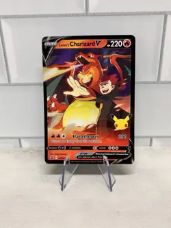 Pokemon TCG Lance’s Charizard V Celebrations SWSH133 Black Star Promo - Image 1