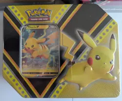 Pokemon TCG V Powers Tin Complete Set Pikachu, Eevee, Eternatus Fall 2020 - Image 4