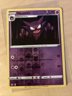 Pokemon Haunter 084/202 Uncommon Reverse Holo Sword & Shield Base Set NM - Image 1
