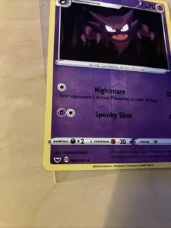 Pokemon Haunter 084/202 Uncommon Reverse Holo Sword & Shield Base Set NM - Image 2