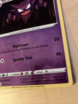 Pokemon Haunter 084/202 Uncommon Reverse Holo Sword & Shield Base Set NM - Image 5