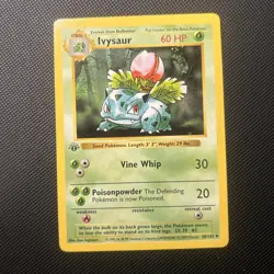 1999 Pokemon Base Set Shadowless First Edition Ivysaur (NM) - Image 1