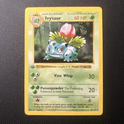 1999 Pokemon Base Set Shadowless First Edition Ivysaur (NM) - Image 2