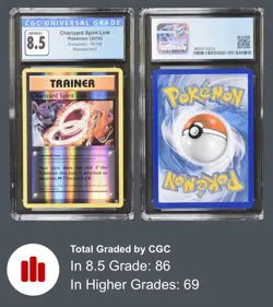 Pokemon TCG Evolutions #75 Charizard Spirit Link Reverse Holo CGC 8.5 NM/MT+ - Image 1