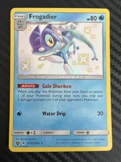 Pokemon TCG Frogadier Hidden Fates SV12/SV94 Holo Shiny Holo Rare NM - Image 1