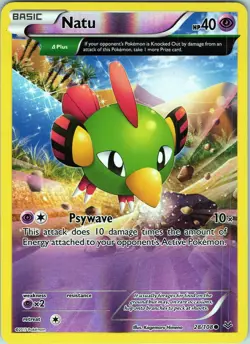 Natu 28/108 Common - Pokemon TCG XY: Roaring Skies - Reverse Holo (NM) - Image 1