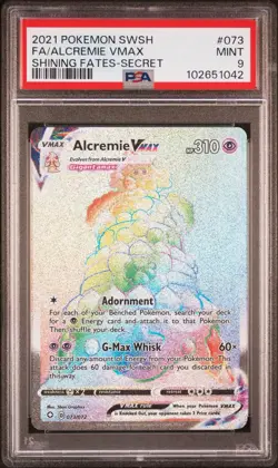 Pokemon Alcremie VMAX TCG 073/072 Shining Fates Rainbow Secret Rare NM Condition - Image 3