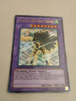 Yugioh Elemental Hero Great Tornado Limited Edition Ultra Rare LC02-EN010 Card - Image 1