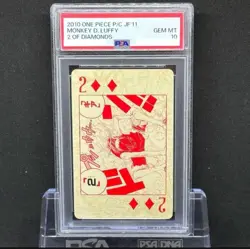 PSA 10 Ensky One Piece Playing Card Jump Festa Monkey D. Luffy 2 of Diamonds - Image 1