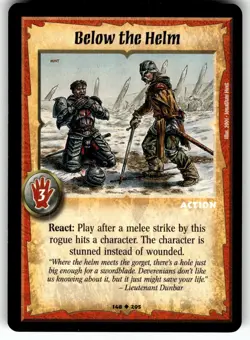 Warlord: Saga of the Storm CCG 1st Edition Card UC #148 Below the Helm - Image 1