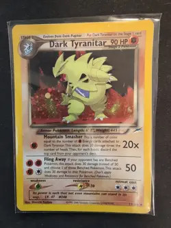 Pokemon Dark Tyranitar Neo Destiny Holo Rare Card 11/105 2000 Vintage WOTC - Image 1