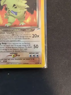 Pokemon Dark Tyranitar Neo Destiny Holo Rare Card 11/105 2000 Vintage WOTC - Image 5