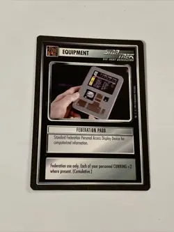 Star Trek CCG Equipment Federation Padd Common Black Boarder Card - Image 1