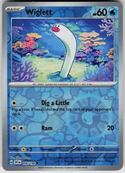 Pokemon Wiglett 056/198 SV01: Scarlet & Violet Base Set NM Reverse Holo card - Image 1