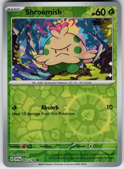Pokemon Shroomish 003/198 SV01: Scarlet & Violet Base Set NM Reverse Holo card - Image 1