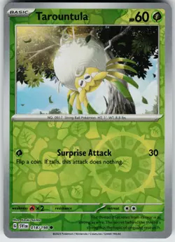 Pokemon Tarountula 018/198 SV01: Scarlet & Violet Base Set NM Reverse Holo card - Image 1