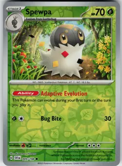 Pokemon Spewpa 009/198 SV01: Scarlet & Violet Base Set NM Reverse Holo card - Image 1