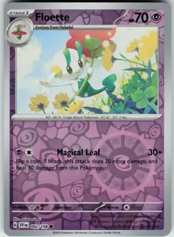 Pokemon Floette 092/198 SV01: Scarlet & Violet Base Set NM Reverse Holo card - Image 1