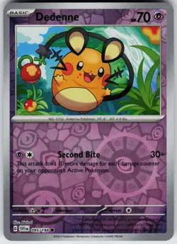 Pokemon Dedenne 095/198 SV01: Scarlet & Violet Base Set NM Reverse Holo card - Image 1