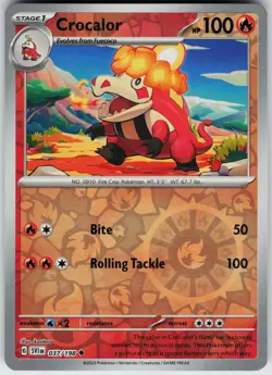 Pokemon Crocalor 037/198 SV01: Scarlet & Violet Base Set NM Reverse Holo card - Image 1