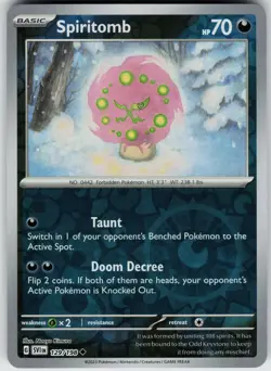 Pokemon Spiritomb 129/198 SV01: Scarlet & Violet Base Set NM Reverse Holo card - Image 1