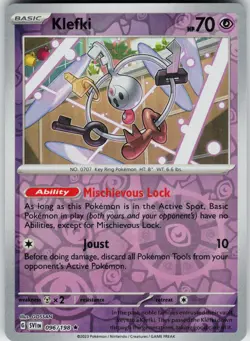 Pokemon Klefki 096/198 SV01: Scarlet & Violet Base Set NM Reverse Holo card - Image 1