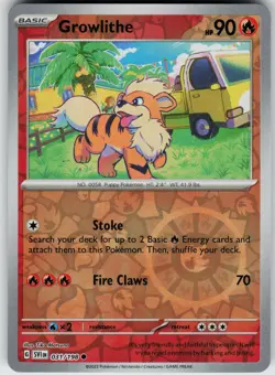 Pokemon Growlithe 031/198 SV01: Scarlet & Violet Base Set NM Reverse Holo card - Image 1