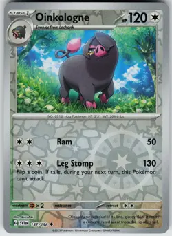 Pokemon Oinkologne 157/198 SV01: Scarlet & Violet Base Set NM Reverse Holo card - Image 1