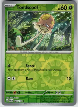 Pokemon Toedscool 025/198 SV01: Scarlet & Violet Base Set NM Reverse Holo card - Image 1