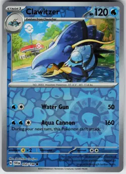 Pokemon Clawitzer 050/198 SV01: Scarlet & Violet Base Set NM Reverse Holo card - Image 1