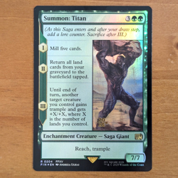 Summon: Titan - Pre-release Foil Stamped Promo - Final Fantasy MTG - Image 1