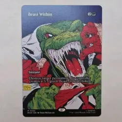 Beast Within Marvel's Spiderman Magic The Gathering MTG Full Art M/NM - Image 1