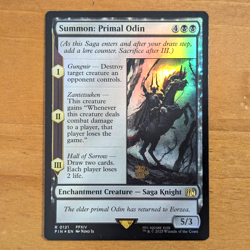 Summon: Primal Odin - Pre-release Foil Stamped Promo - Final Fantasy MTG - Image 1