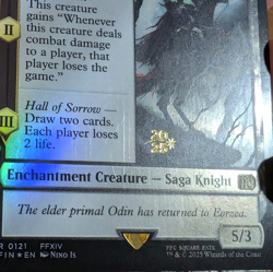Summon: Primal Odin - Pre-release Foil Stamped Promo - Final Fantasy MTG - Image 3