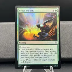 NM Foil Scout the City, MTG, Marvel's Spider-Man, Magic the Gathering, 113 - Image 1