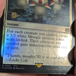 Moogles' Valor - Pre-release Foil Stamped Promo - Final Fantasy MTG - Image 3
