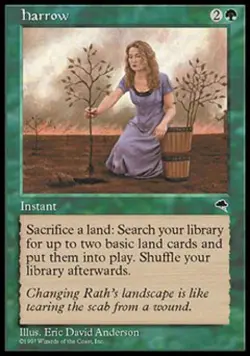 Harrow - Medium Play MTG Tempest - Image 1