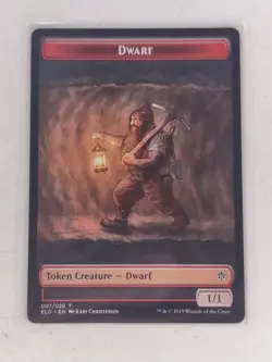 Dwarf Token - Throne of Eldraine (ELD) MTG Magic the Gathering - NM+ - Image 1
