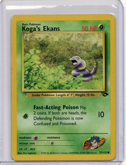 Koga’s Ekans 77/132 Gym Challenge Pokemon TCG 2000 Common HP - Image 1