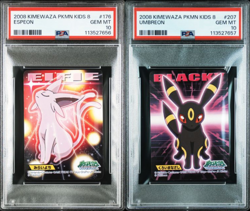 PSA 10 Kimewaza Pokemon Kids 8 Espeon # 176 Umbreon # 207 Set Japanese Bandai - Image 1