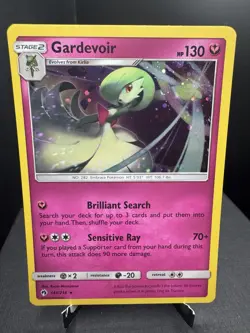 Pokemon TCG SM Lost Thunder Gardevoir 141/214 Cosmos Holo Promo NM - Image 1