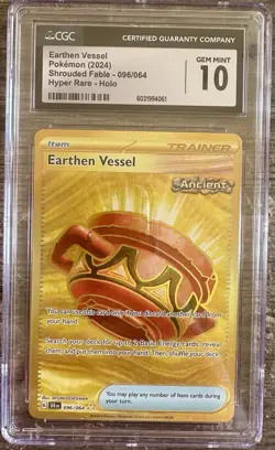 2024 POKEMON SFA EN-SHROUDED FABLE HYPER RARE #096 EARTHEN VESSEL CGC Graded 10 - Image 1