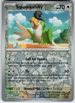 Pokemon Squawkabilly 162/198 SV01: Scarlet & Violet Base Set NM Reverse Holo car - Image 1