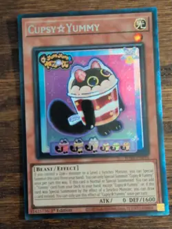 Yugioh! TCG - Cupsy Yummy- Collector’s Rare - Justice Hunters - JUSH-EN016 - Image 1