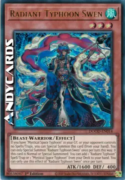 RADIANT TYPHOON SWEN (Tifone Radiante Swen) Ultra R • DOOD EN014 • 1Ed • Yugioh! - Image 1