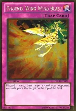 PGLD-EN070 Phoenix Wing Wind Blast Gold Ultra Rare UNL Edition NM YuGiOh TCG - Image 1