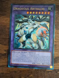 Dracotail Arthalion JUSH-EN006 Ultra Rare Yugioh 1st Edition Mint + FREE BONUS - Image 1