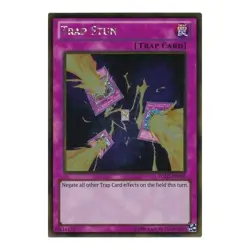 PGLD-EN090 Trap Stun Gold Rare Unlimited Edition Near Mint YuGiOh TCG - Image 1