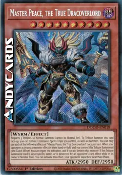 MASTER PEACE, THE TRUE DRACOVERLORD • Segreta • DOOD EN018 • 1Ed • Yugioh! - Image 1